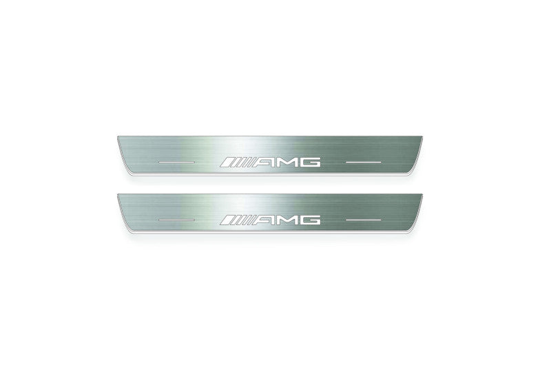 Mercedes GLS I 2015-2019 Led Door Sills With Logo AMG