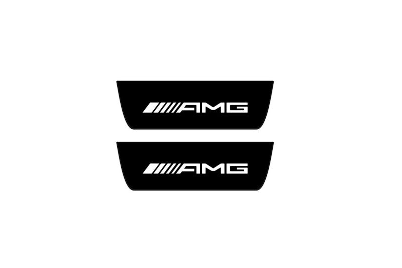 Mercedes G-Class W463a 2018+ Led Door Sill Pro With Logo AMG (Premium Painting) Mercedes Led Door Sills PRO opdesign