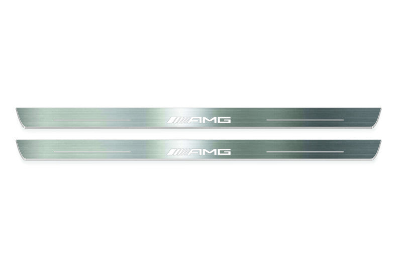 Mercedes C W204 Coupe 2011–2015 Door Sill Led Plate With AMG Logo