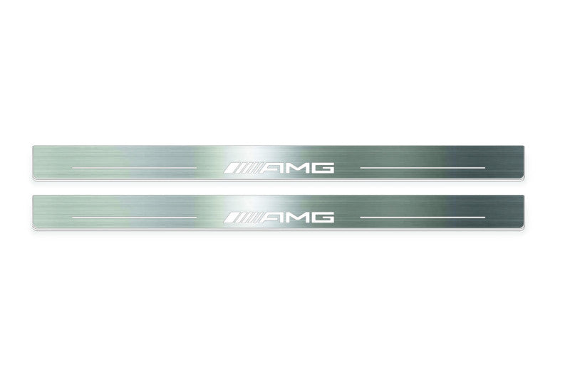 Mercedes E W210 1995-2002 LED Door Sills PRO With Logo AMG