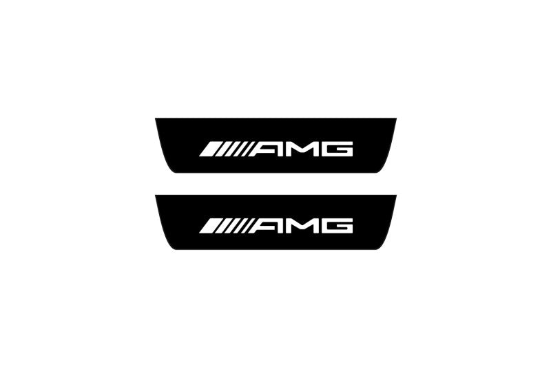 Mercedes GLE II W167 2019+ Led Door Sill Pro With Logo AMG (Premium Painting) Mercedes Led Door Sills PRO opdesign