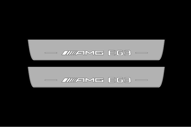 Mercedes E W213 2016-2023 Auto Door Sills With Logo AMG E63 Mercedes Led Door Sills opdesign