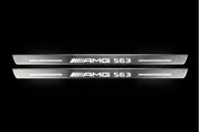 Mercedes S-Class C217 2014-2020 Door Sill Led Plate With AMG S63 Logo Mercedes Led Door Sills opdesign