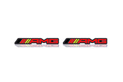 Mercedes G-Class emblem for fenders with AMG logo (Type 2) fender decoinfabric BLACK RED