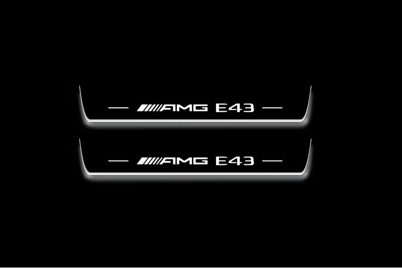 Mercedes E W213 2016-2023 Auto Door Sills With Logo AMG E43