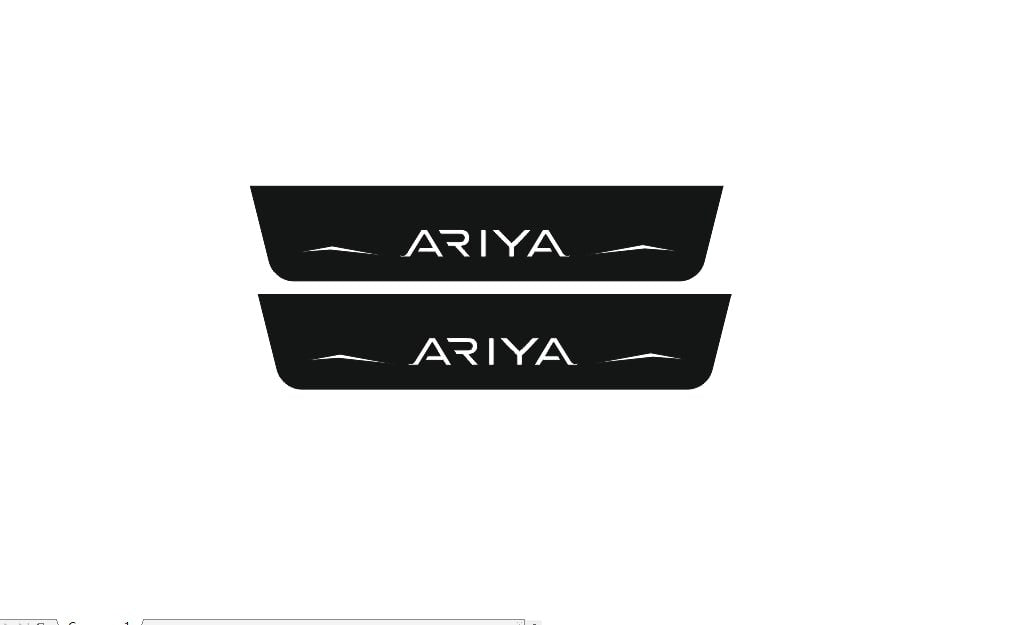 Nissan Ariya 2022+ LED Door Sills With Ariya Logo Nissan Led Door Sills opdesign