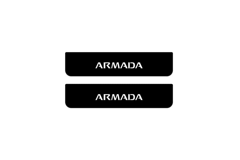 Nissan Armada II 2017+ Led Door Sill Pro With Logo Armada (Premium Painting)