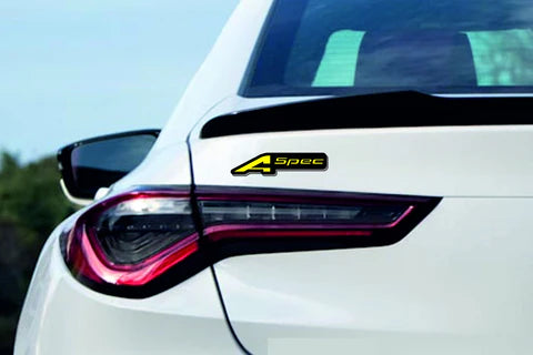 Acura tailgate trunk rear emblem with A-Spec logo - decoinfabric