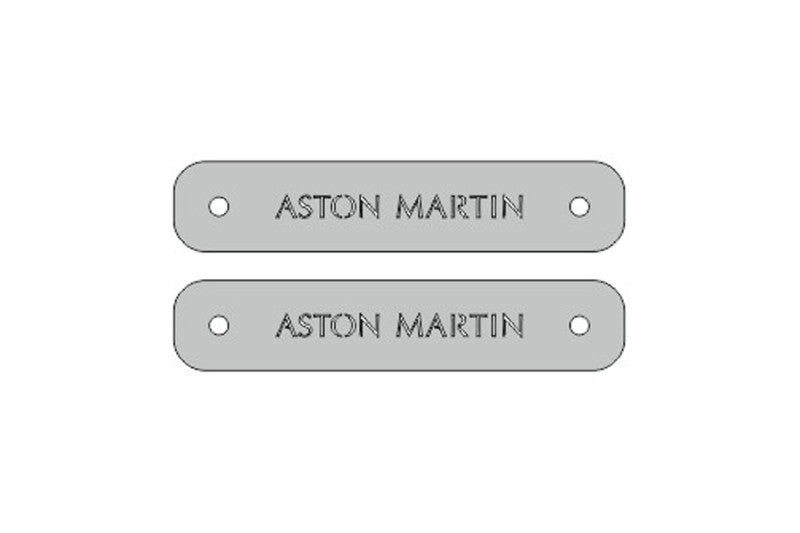 Stainless Steel Floor Mats Emblems Set Badges with Aston Martin Logo Car Mats Badges Decoin