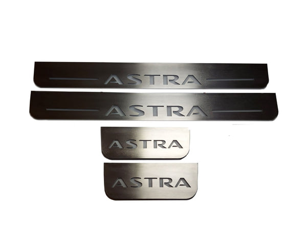 Opel Astra H LED Door Sills PRO With Logo Astra - decoinfabric
