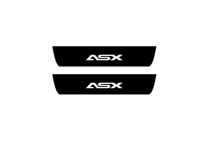 Mitsubishi ASX I 2010-2023 Led Door Sill Pro With Logo ASX (Premium Painting) Mitsubishi Led Door Sills PRO opdesign