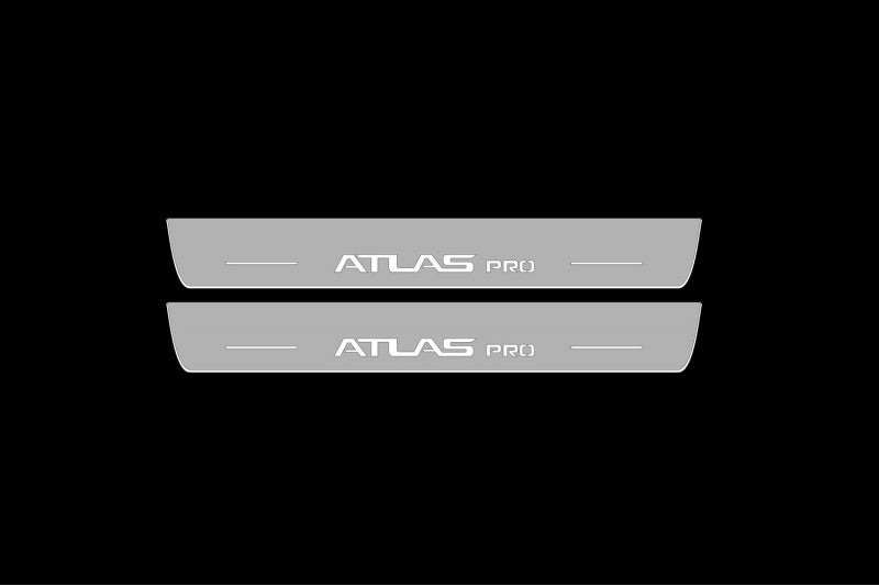 Geely Atlas Pro 2022+ Car Door Sill With Logo Atlas Pro Geely Led Door Sills opdesign