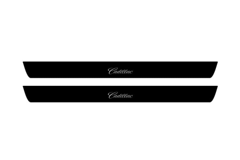 Cadillac ATS Coupe 2012+ Led Door Sill Pro With Logo Cadillac (Premium Painting) Cadillac Led Door Sills PRO opdesign