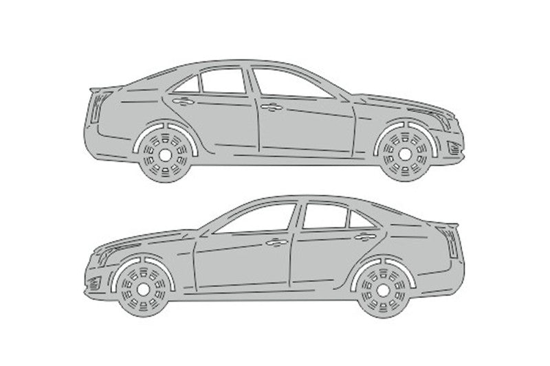 Cadillac ATS (2012+) Floor Mat Emblem Set – Stainless Steel Badges Car Mats Badges Decoin