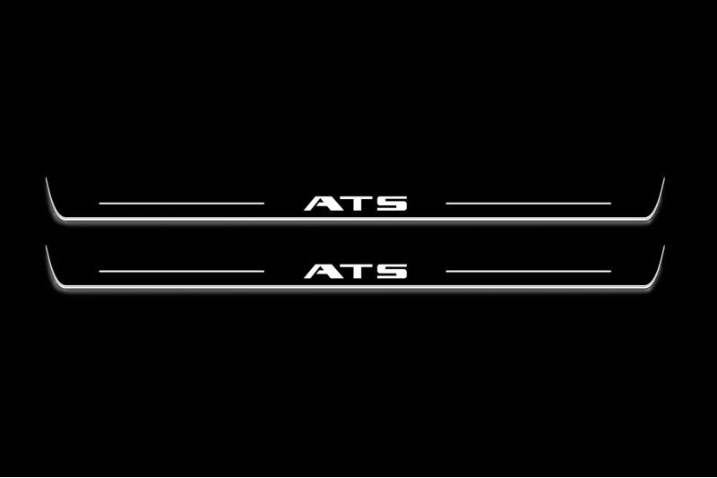 Cadillac ATS Coupe 2015+ LED Door Sills With Logo ATS