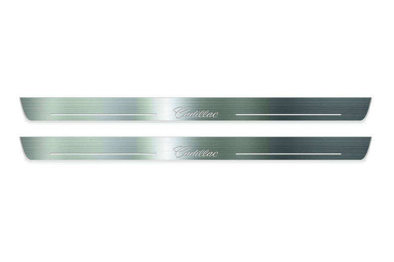 Cadillac ATS Coupe 2015+ LED Door Sills With Logo Cadillac