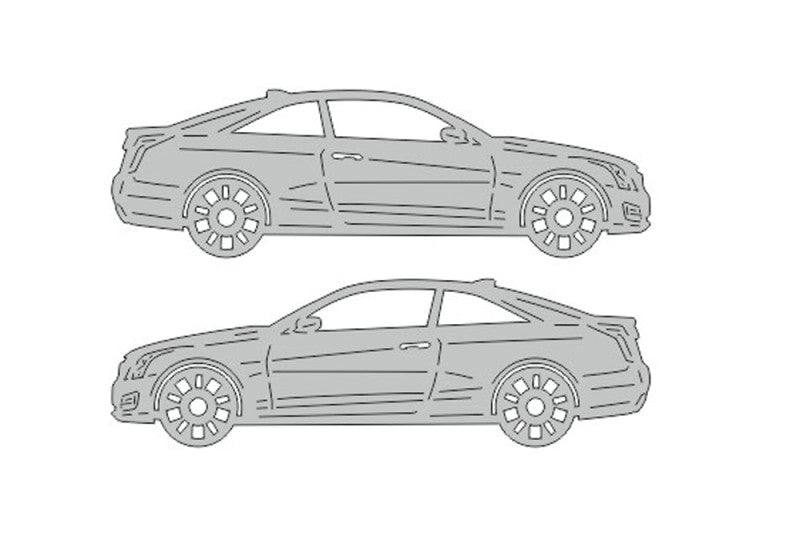 Cadillac ATS Coupe (2015+) Floor Mat Emblem Set – Stainless Steel Badges Car Mats Badges Decoin