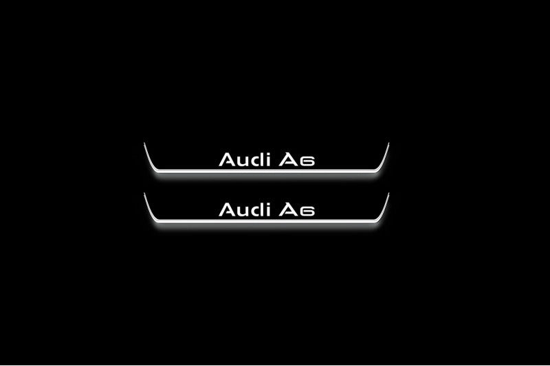 Audi A6 C8 2018+ Led Sill Plates With Logo Audi A6