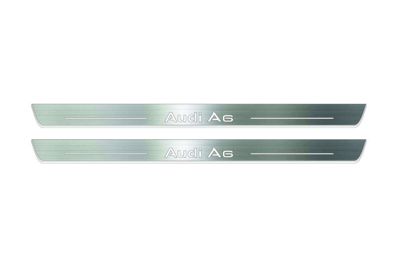 Audi A6 C8 2018+ Led Sill Plates With Logo Audi A6 Audi Led Door Sills opdesign