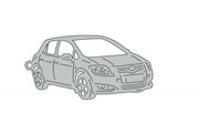 Car Keychain for Toyota Auris I 2006-2012 (type 3D) Keychains opdesign
