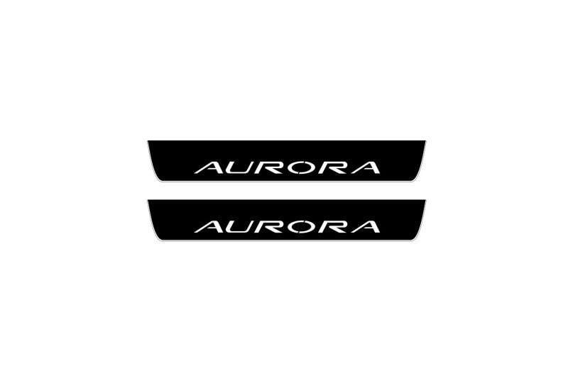 Oldsmobile Aurora I 1995-1999 LED Door Sills With Aurora Logo