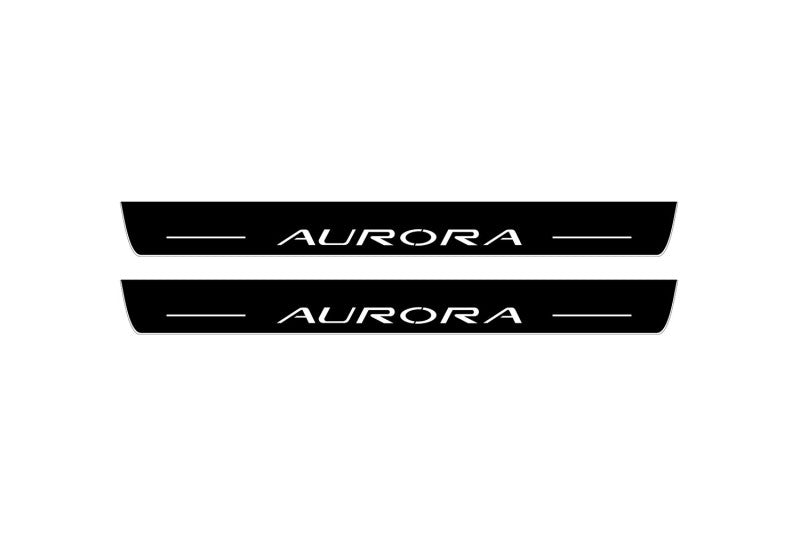 Oldsmobile Aurora I 1995-1999 LED Door Sills With Aurora Logo