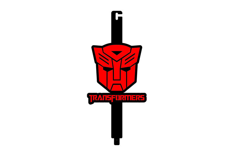 Car Show Stainless Steel Hood Prop with Autobot Transformers Logo