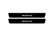 Hyundai Avante VI AD 2015-2020 Led Door Sill Pro With Logo Avante (Premium Painting) Hyundai Led Door Sills PRO opdesign