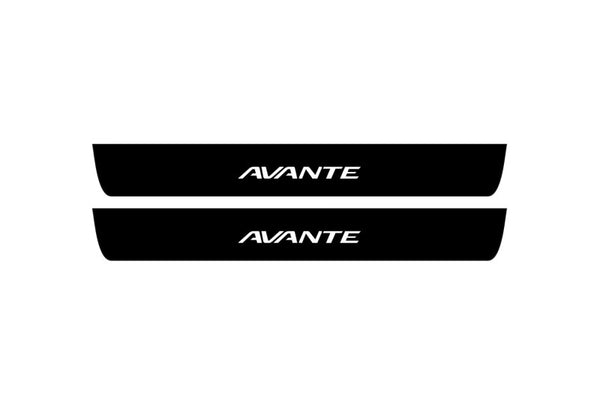 Hyundai Avante VI AD 2015-2020 Led Door Sill Pro With Logo Avante (Premium Painting)