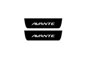 Hyundai Avante VI AD 2015-2020 Led Door Sill Pro With Logo Avante (Premium Painting) Hyundai Led Door Sills PRO opdesign