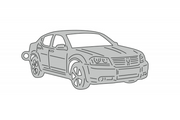 Car Keychain for Dodge Avenger 2007-2014 (type 3D) Keychains opdesign