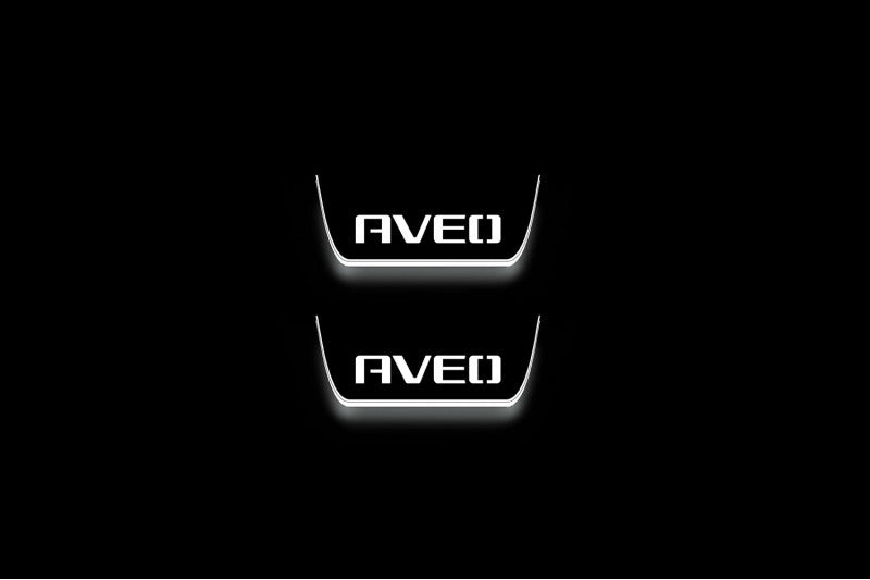 Chevrolet Aveo II 2011+ Led Door Sills With Logo Aveo