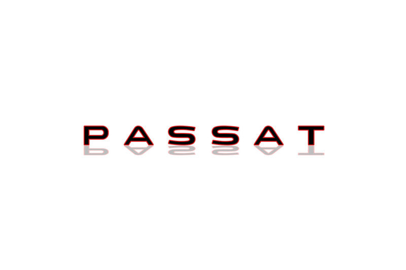 Volkswagen Passat B8 tailgate trunk rear 3D emblem with Passat logo (type MIXT) Var. 1 Volkswagen emblems decoinfabric