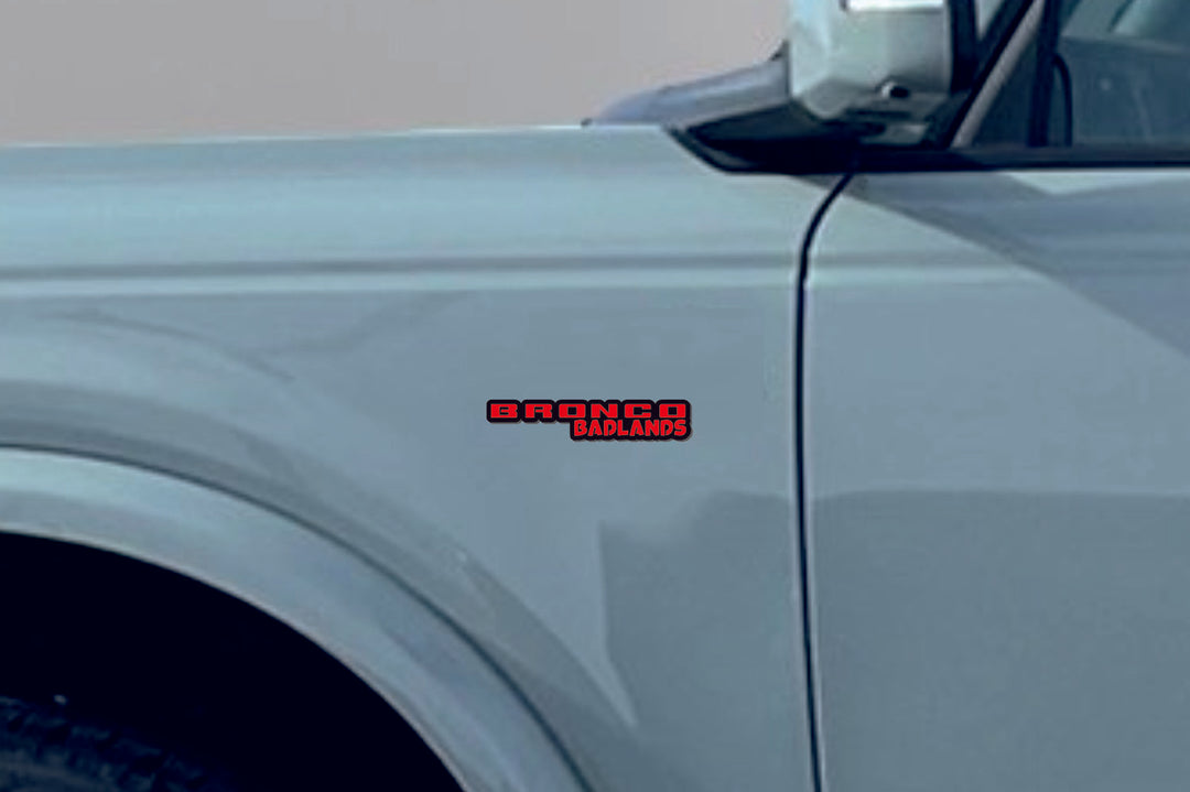 Ford Bronco emblem for fenders with Bronco Badlands logo Ford emblems decoinfabric