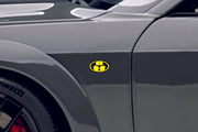 Car emblem badge for fenders with Batman logo (type 2) Custom design emblems decoinfabric