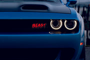 Illuminated LED Radiator Grille Emblems and Badges with Beast logo Custom Led Emblems decoinfabric