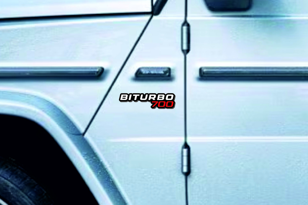 Mercedes G-Class Emblem & Badges set with BiTurbo G700 logo Mercedes emblems decoinfabric