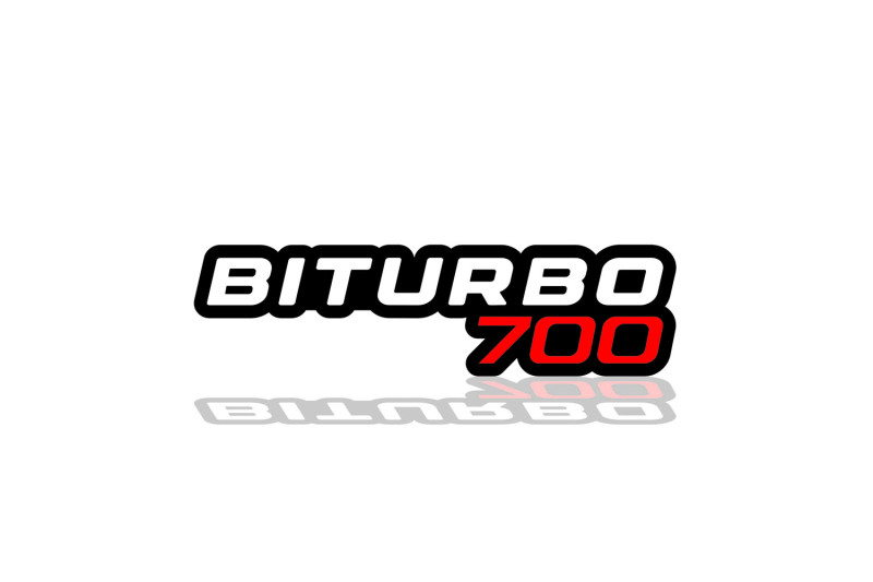 Mercedes G-Class tailgate trunk rear emblem with BiTurbo G700 logo Mercedes emblems decoinfabric BLACK WHITE