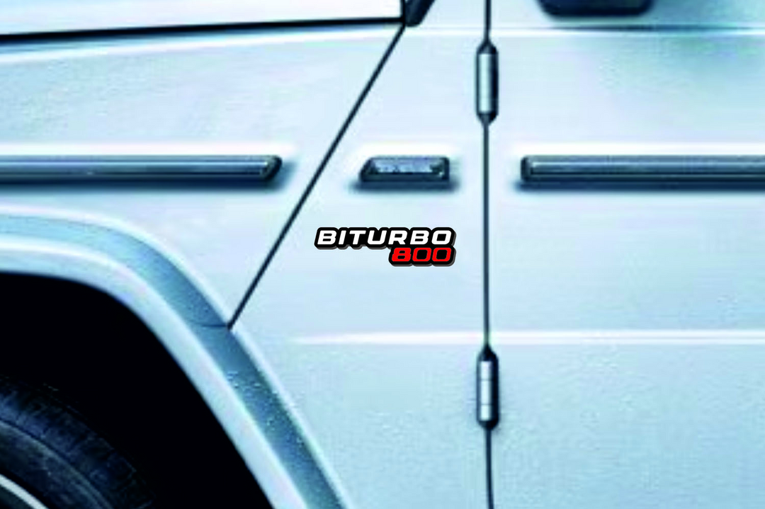 Mercedes G-Class Emblem & Badges set with BiTurbo G800 logo Mercedes emblems decoinfabric