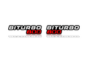 Mercedes G-Class emblem for fenders with BiTurbo G800 logo fender decoinfabric BLACK WHITE