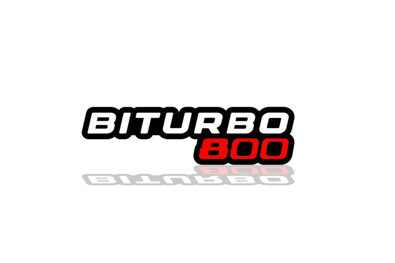 Mercedes G-Class tailgate trunk rear emblem with BiTurbo G800 logo Mercedes emblems decoinfabric BLACK WHITE