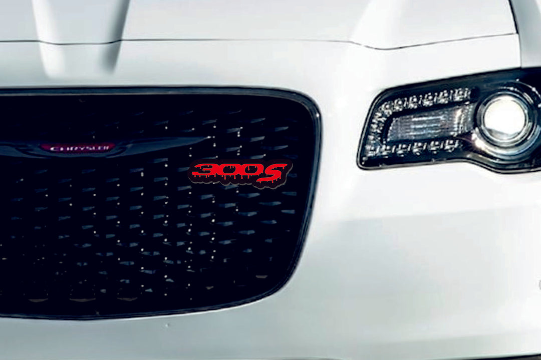Chrysler Illuminated LED Radiator Grille Emblems and Badges with 300S Blood logo Chrysler Led Emblems decoinfabric
