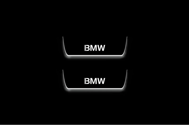BMW 5 G60 2023+ Led Door Sill Pro with BMW logo