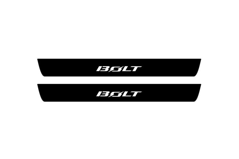 Chevrolet Bolt 2017+ Led Door Sill Pro With Logo Bolt (Premium Painting) Chevrolet Led Door Sills PRO opdesign