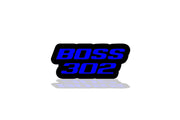 Ford Illuminated LED Radiator Grille Emblems and Badges with Boss 302 logo Ford Led Emblems decoinfabric