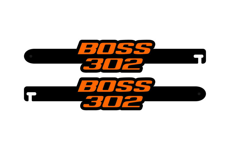 Custom Car Show Door Props Boss 302 Logo Stainless Steel