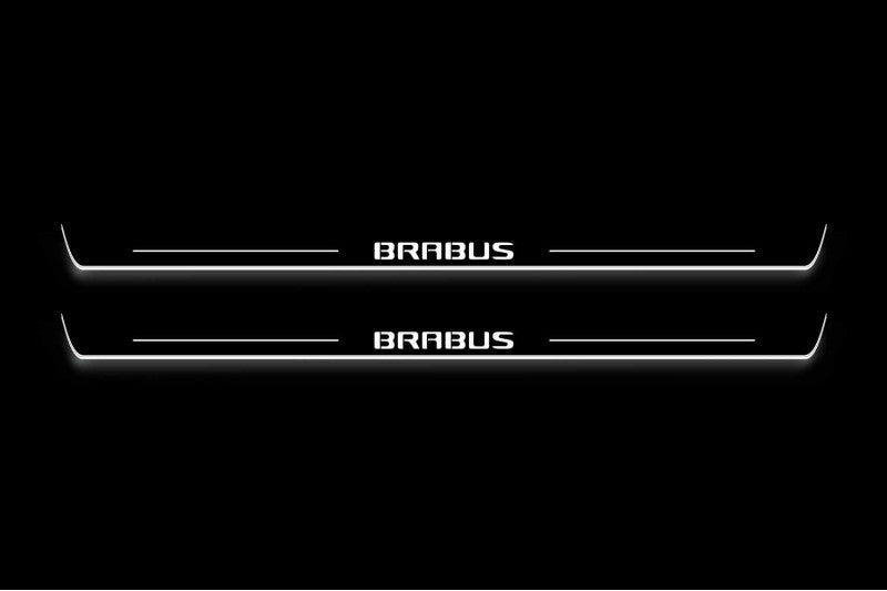 Mercedes S-Class C217 2014-2020 Door Sill Led Plate With Brabus Logo