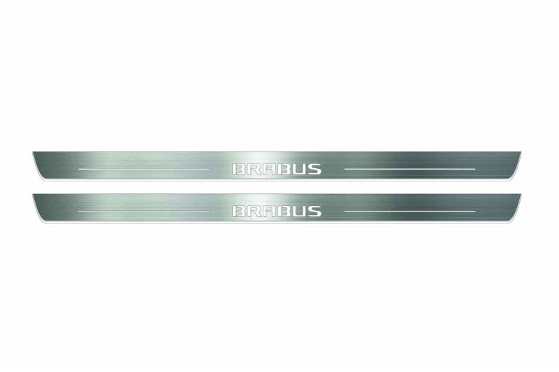 Mercedes S-Class C217 2014-2020 Door Sill Led Plate With Brabus Logo
