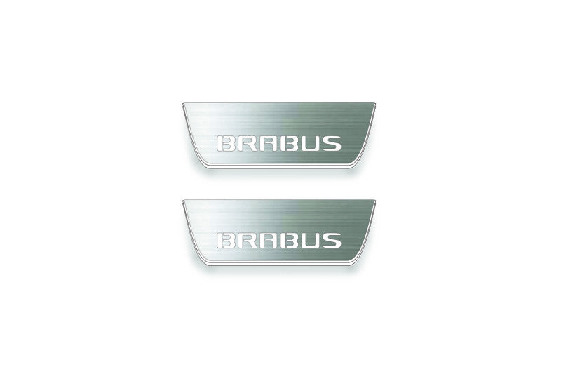 Mercedes C W205 2014-2021 LED Door Sills PRO With Brabus Logo