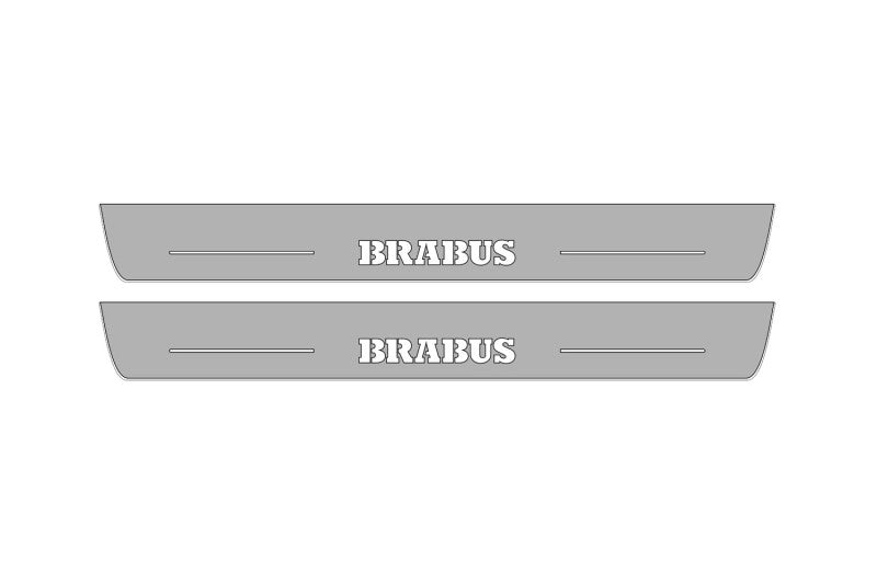 Mercedes G-Class W464 2018+ LED Door Sills PRO With Brabus Logo Mercedes Led Door Sills opdesign